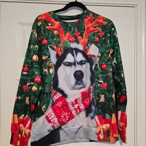 Festive Husky Christmas Sweater